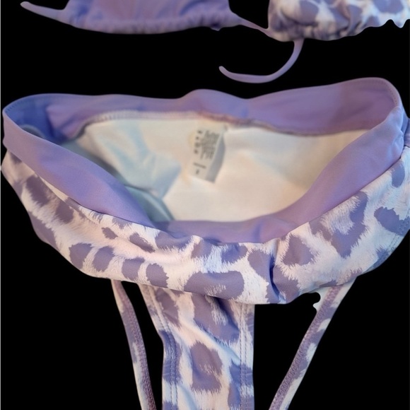 Nalu Bay Purple Leopard Print Bikini Set - Picture 2 of 3